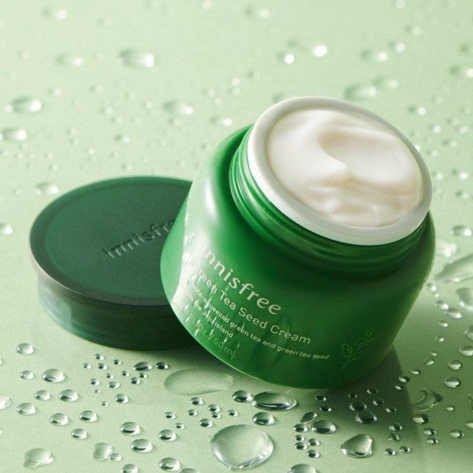 Увлажняющий крем для лица с зеленым чаем Innisfree Green Tea Seed Cream 50 мл купить в Украине 3