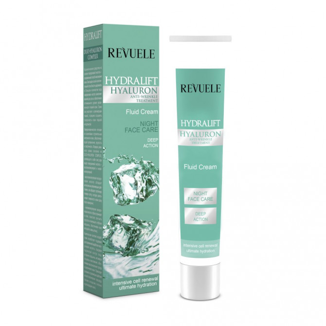 Увлажняющий ночной крем-флюид Revuele Hydralift Hyaluron Night Cream Fluid 50 мл купить в Украине