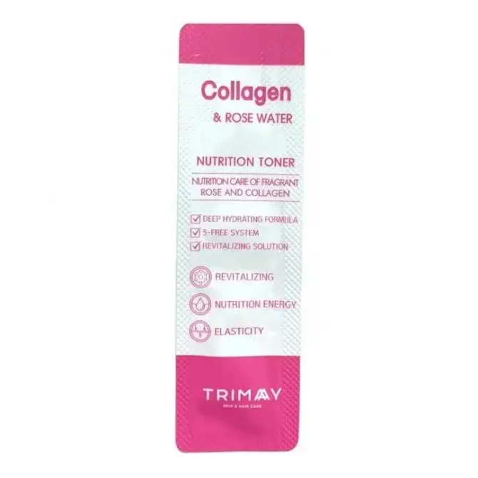 Питательный тонер с коллагеном Trimay Collagen & Rose Water Nutrition Toner 1 мл (пробник) купить в Украине