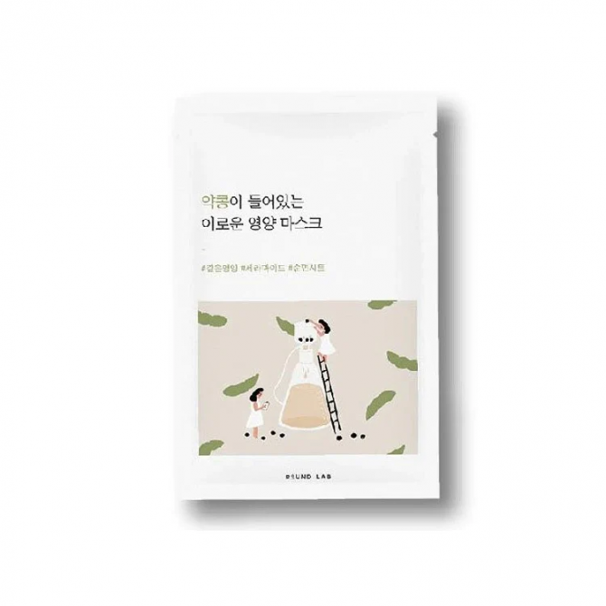 Поживна тканинна маска з екстрактом чорних соєвих бобів ROUND LAB Soybean Nourishing Mask Sheet купити в Україні