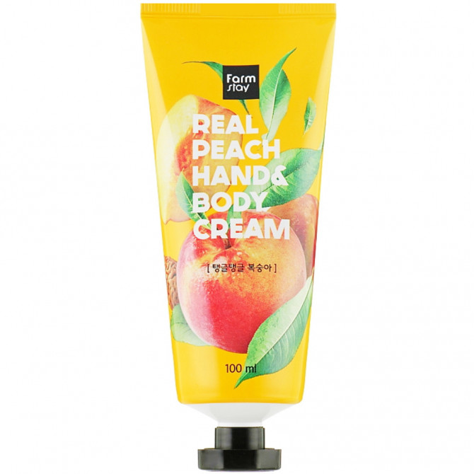 Крем для рук и тела с экстрактом персика, FarmStay, Real Peach Hand & Body Cream, 100 мл купить в Украине Крем для рук и тела с экстрактом персика, FarmStay, Real Peach Hand & Body Cream, 100 мл купить в Украине