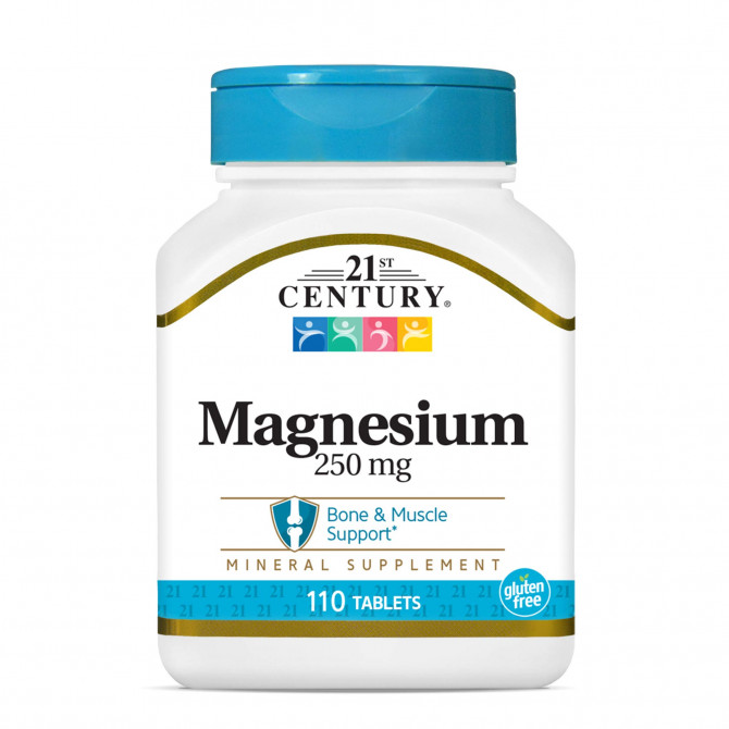 Магний 250 мг 21st Century Magnesium 250 mg 110 таблеток купить в Украине