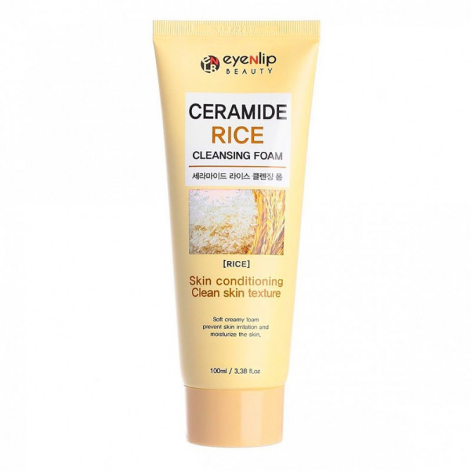 Успокаивающая пенка с керамидами и экстрактом риса, EYENLIP, Ceramide Rice Cleansing Foam, 100 мл купить в Украине Успокаивающая пенка с керамидами и экстрактом риса, EYENLIP, Ceramide Rice Cleansing Foam, 100 мл купить в Украине