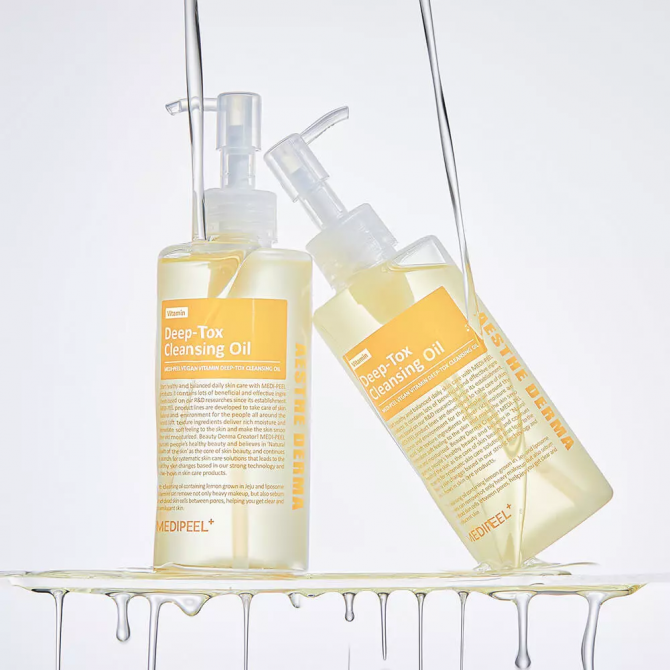 Гідрофільна олія з вітамінами та антиоксидантами MEDI-PEEL Vegan Vitamin Deep-Tox Cleansing Oil 200 мл купити в Україні 2