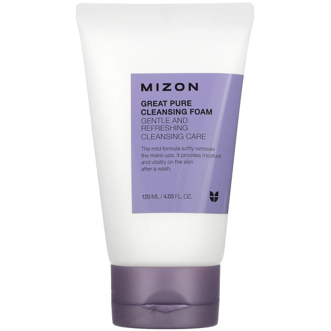 Очищающая пенка для чувствительной кожи, MIZON, Great Pure Cleansing Foam, 120 мл купить в Украине Очищающая пенка для чувствительной кожи, MIZON, Great Pure Cleansing Foam, 120 мл купить в Украине