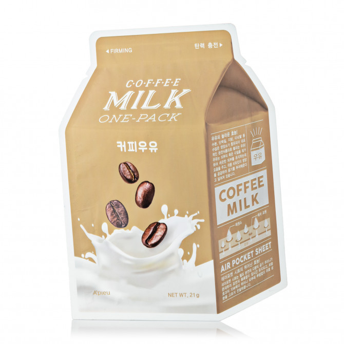Тканевая маска с молочным протеином и кофе A'PIEU Milk One Pack Coffee Milk купить в Украине