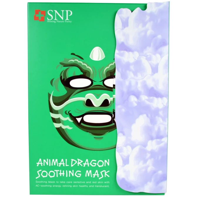 Успокаивающая тканевая маска, SNP, Animal Dragon Soothing Mask купить в Украине Успокаивающая тканевая маска, SNP, Animal Dragon Soothing Mask купить в Украине