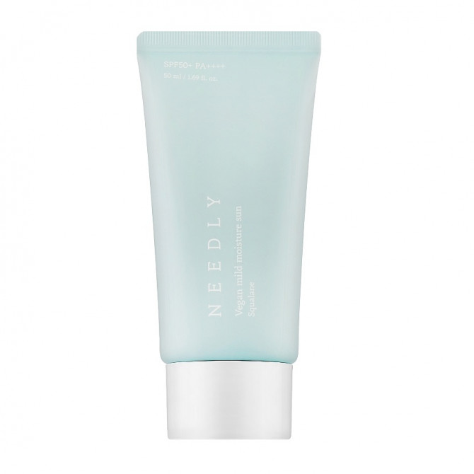 Зволожуючий сонцезахисний крем з рослинним скваланом Needly Vegan Mild Moisture Sun SPF 50+ PA++++ 50 мл купити в Україні