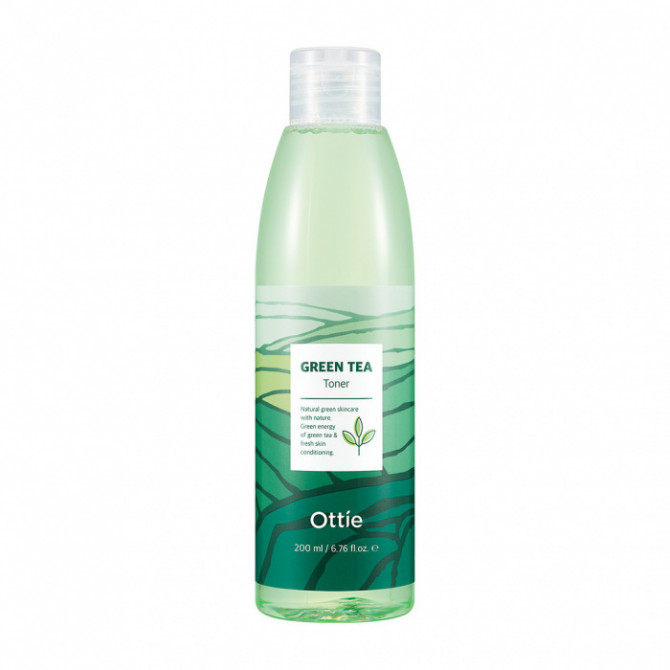 Увлажняющий тонер с экстрактом зеленого чая, Ottie, Green Tea Toner, 200 мл купить в Украине Увлажняющий тонер с экстрактом зеленого чая, Ottie, Green Tea Toner, 200 мл купить в Украине