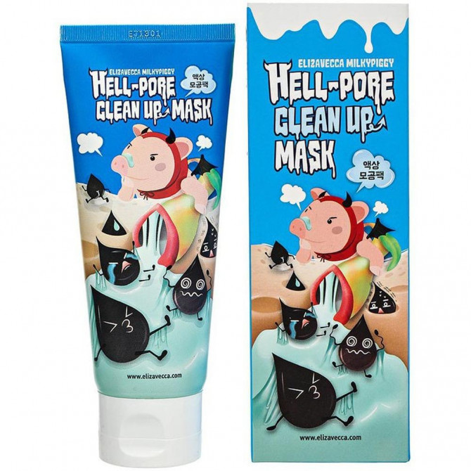 Маска для очищения пор, Elizavecca, Hell Pore Clean Up Mask,100 мл купить в Украине Маска для очищения пор, Elizavecca, Hell Pore Clean Up Mask,100 мл купить в Украине