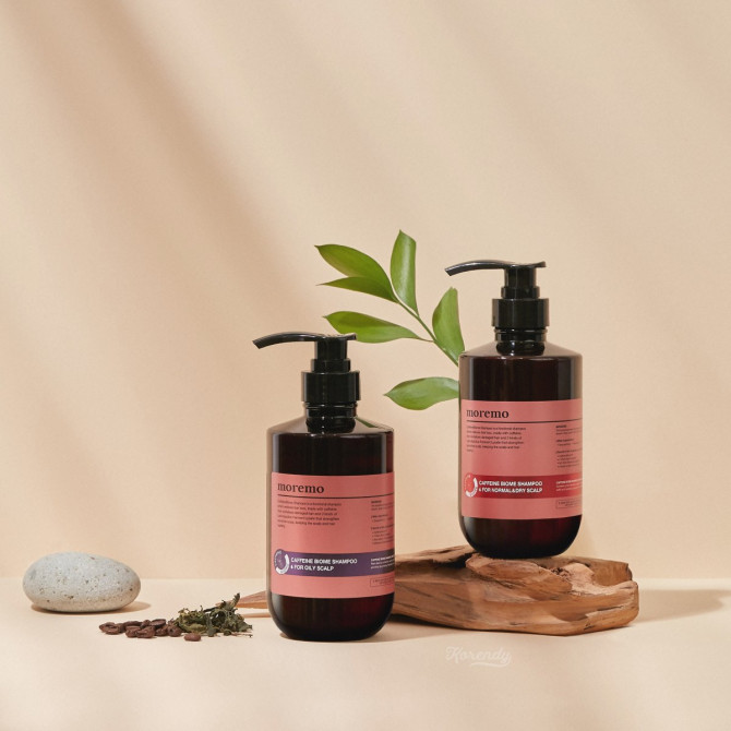 Шампунь проти випадіння волосся для нормальної шкіри голови MOREMO Caffeine Biome Shampoo for Normaly 500 мл купити в Україні 3