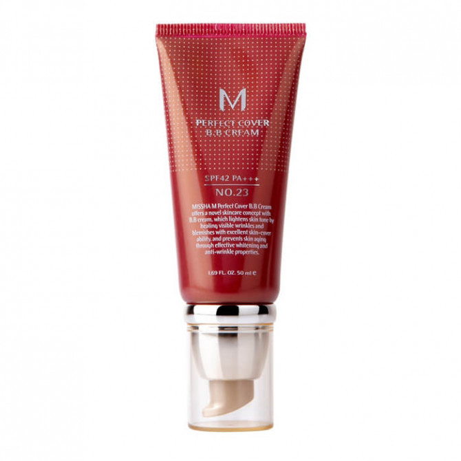 Тональный ВВ крем #23, MISSHA, M Perfect Cover BB Cream SPF42/PA+++ #23, 50 мл купить в Украине Тональный ВВ крем #23, MISSHA, M Perfect Cover BB Cream SPF42/PA+++ #23, 50 мл купить в Украине