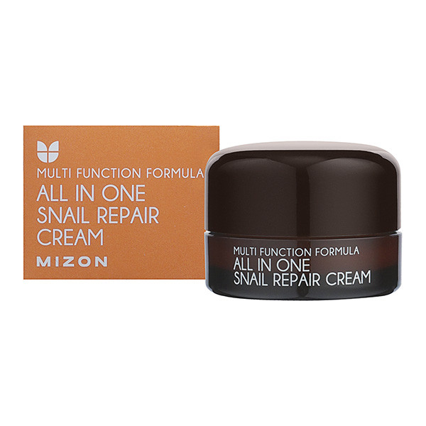 Восстанавливающий крем для лица с фильтратом слизи улитки, MIZON, All In One Snail Repair Cream, 15 мл купить в Украине Восстанавливающий крем для лица с фильтратом слизи улитки, MIZON, All In One Snail Repair Cream, 15 мл купить в Украине