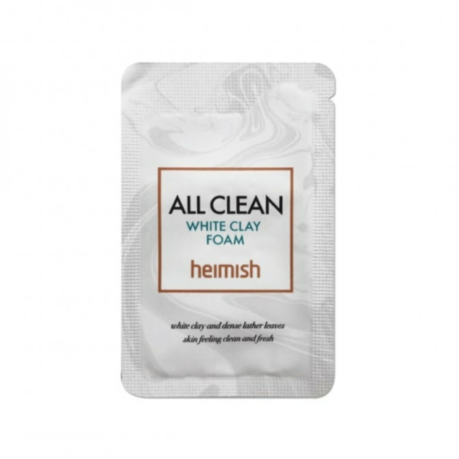 Заспокійлива пінка для вмивання з білою глиною Heimish All Clean White Clay Foam 1 мл (пробник) купити в Україні