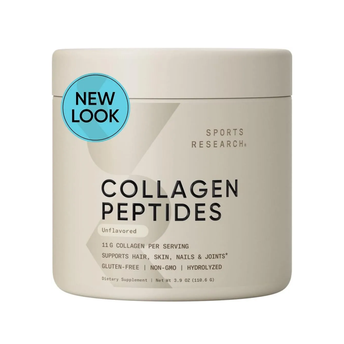 Пептиды коллагена типа I и III без вкусовых добавок Sports Research Collagen Peptides 1107 г купить в Украине