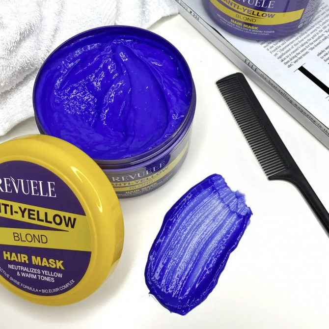 Маска против желтизны для осветленных волос Revuele Anti-Yellow Blond Hair Mask 500 мл купить в Украине 3