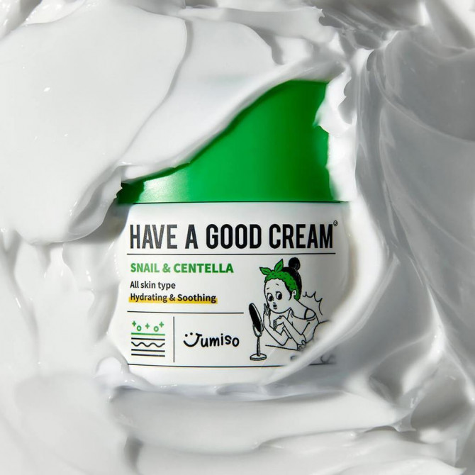 Відновлюючий крем з муцином равлика та центелою Jumiso Have A Good Cream Snail & Centella 50 г купити в Україні 2