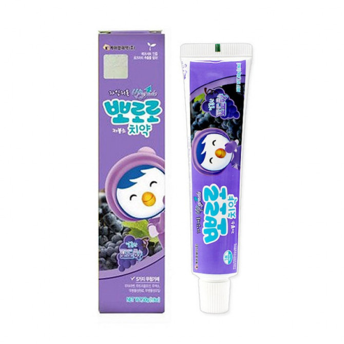 Детская зубная паста со вкусом винограда, Pororo, Toothpaste Grape, 50 г купить в Украине Детская зубная паста со вкусом винограда, Pororo, Toothpaste Grape, 50 г купить в Украине