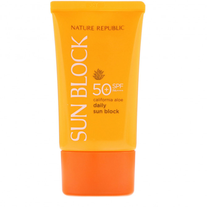 Солнцезащитный крем с экстрактом алоэ, Nature Republic, California Aloe Daily Sunblock, SPF 50 PA++++, 57 мл купить в Украине Солнцезащитный крем с экстрактом алоэ, Nature Republic, California Aloe Daily Sunblock, SPF 50 PA++++, 57 мл купить в Украине