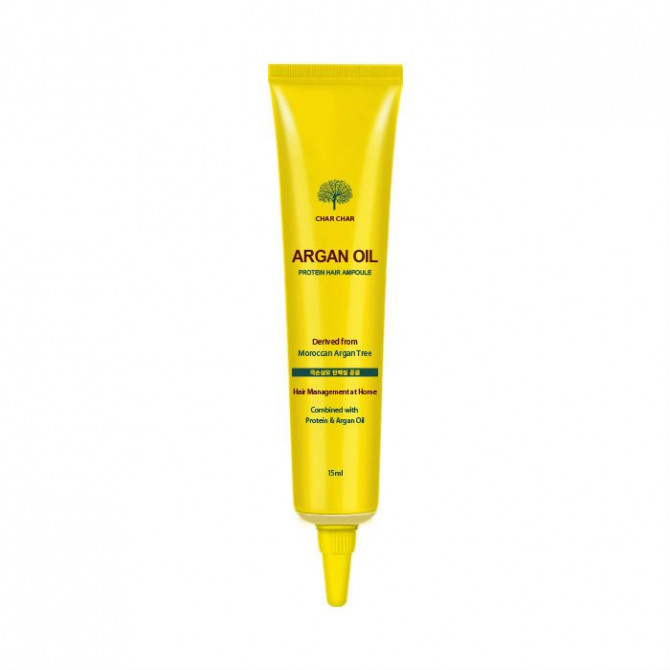 Сироватка для волосся, що відновлює, з аргановим маслом, Char Char, Argan Oil Protein Hair Ampoule, 15 мл купити в Україні Сироватка для волосся, що відновлює, з аргановим маслом, Char Char, Argan Oil Protein Hair Ampoule, 15 мл купити в Україні