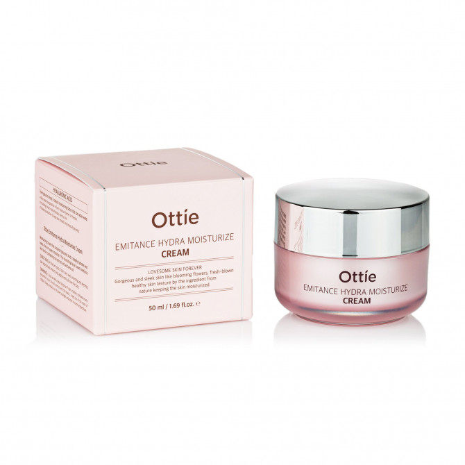 Увлажняющий крем для лица с гиалуроновой кислотой, Ottie, Emitance Hydra Moisturize Cream, 50 мл купить в Украине Увлажняющий крем для лица с гиалуроновой кислотой, Ottie, Emitance Hydra Moisturize Cream, 50 мл купить в Украине