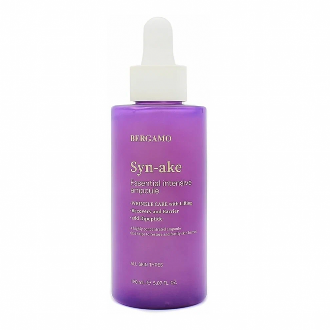 Сироватка що омолоджує для обличчя з пептидом зміїної отрути BERGAMO Essential Intensive Ampoule Syn-ake 150 мл купити в Україні 2