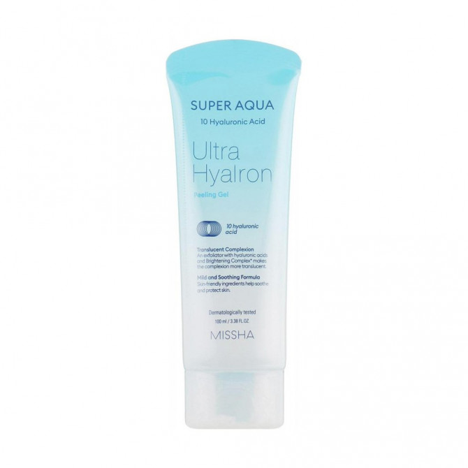Пилинг-гель с гиалуроновой кислотой, MISSHA, Super Aqua Ultra Hyalron Peeling Gel, 100 мл купить в Украине Пилинг-гель с гиалуроновой кислотой, MISSHA, Super Aqua Ultra Hyalron Peeling Gel, 100 мл купить в Украине