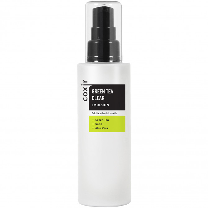Емульсія з екстрактом зеленого чаю і ВНА-кислотами Coxir Green Tea Clear Emulsion 100 мл купити в Україні
