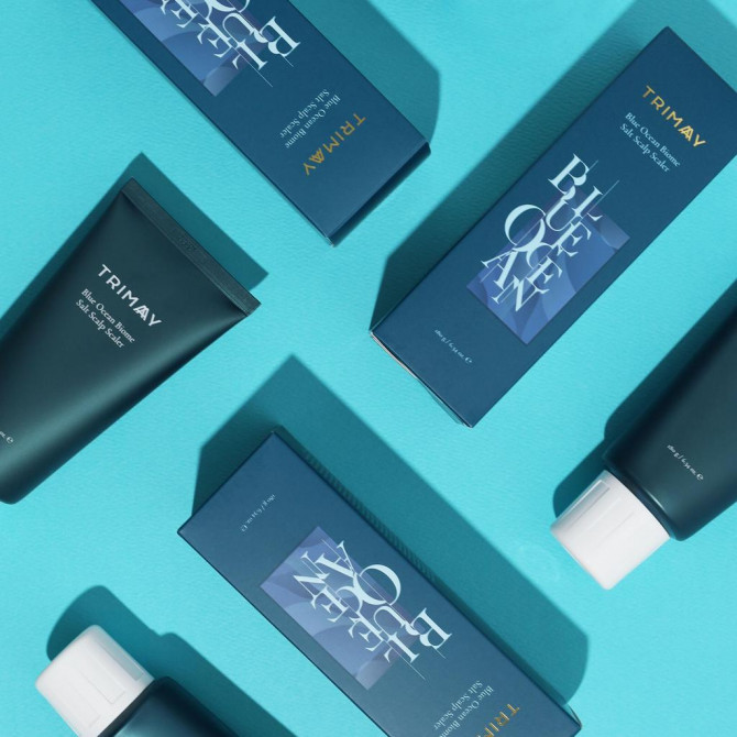 Пілінг для шкіри голови з морською сіллю та пробіотиками Trimay Blue Ocean Biome Salt Scalp Scaler 180 г купити в Україні 4