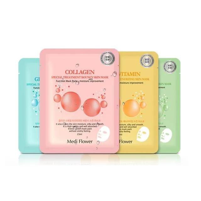 Зволожуюча тканинна маска з льодовиковою водою MEDI FLOWER Special Treatment Bouncy Mask pack Glacier Water купити в Україні 3