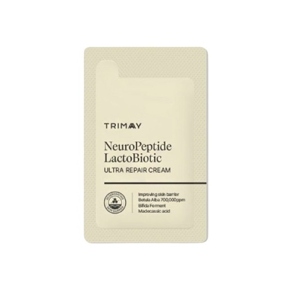 Відновлюючий крем з нейропептидами та керамідами Trimay NeuroPeptide LactoBiotic Ultra Repair Cream 1 мл (пробник) купити в Україні