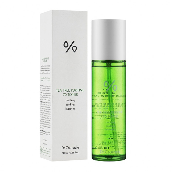 Заспокійливий тонер для обличчя із екстрактом чайного дерева Dr. Ceuracle Tea Tree Purifine 70 Toner 100 мл купити в Україні