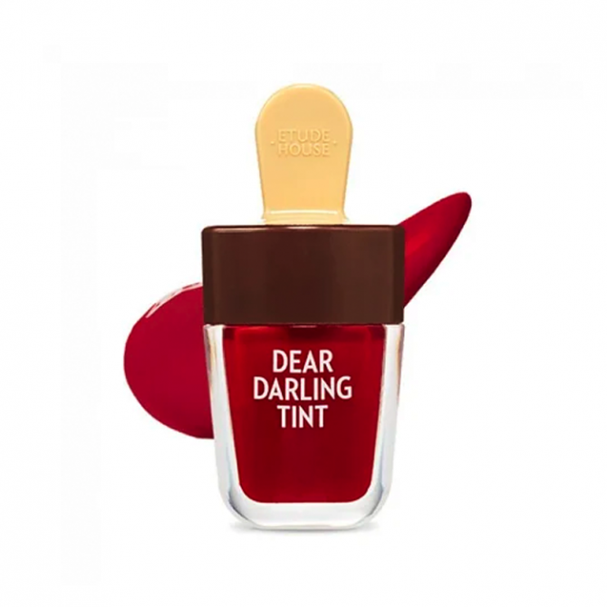 Зволожуючий тінт для губ червоний 308 ETUDE HOUSE Dear Darling Water Gel Tint Ice Cream RD308 45 г купити в Україні 2