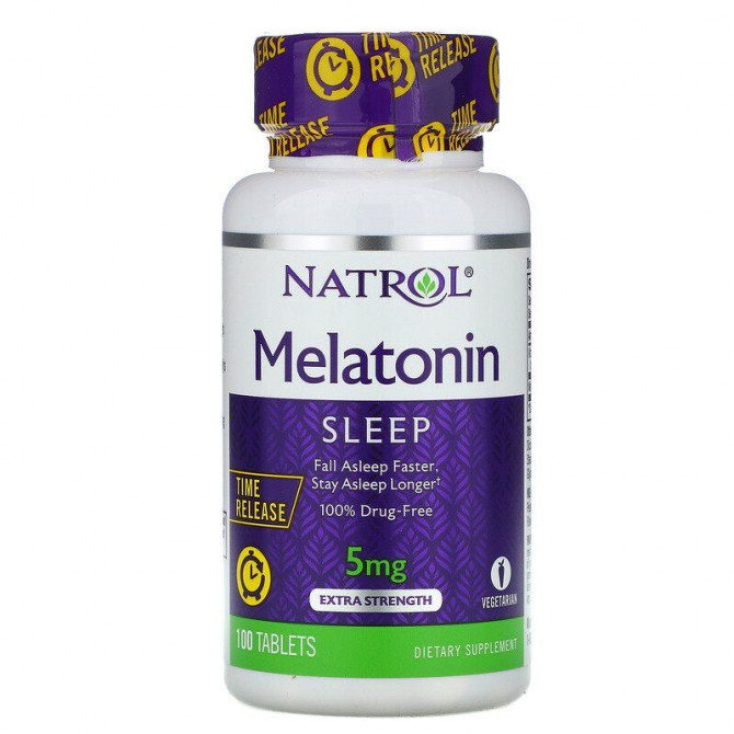 Мелатонін 5 мг Natrol Melatonin 5 mg 100 таблеток купити в Україні