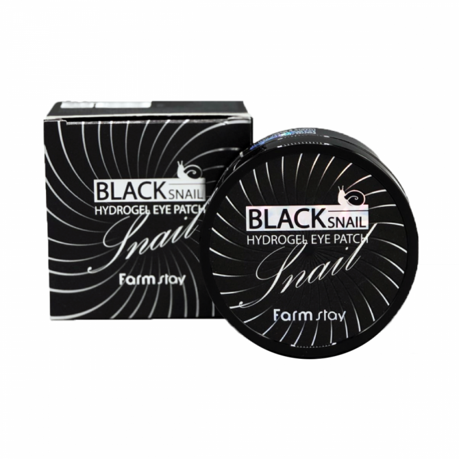 Гідрогелеві патчі з муцином чорного равлика FarmStay Black Snail Hydrogel Eye Patch 60 шт купити в Україні 3