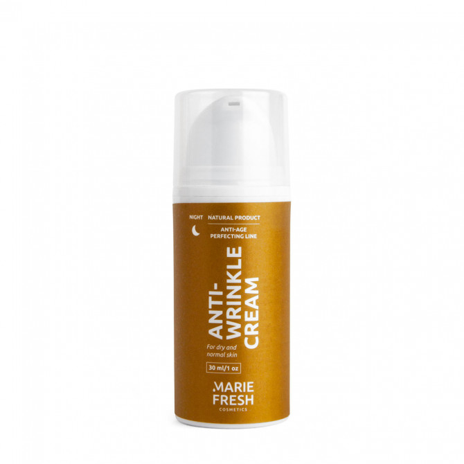 Нічний крем проти зморшок для сухої та нормальної шкіри Marie Fresh Cosmetics Anti-Wrincle Cream 30 мл купити в Україні 3