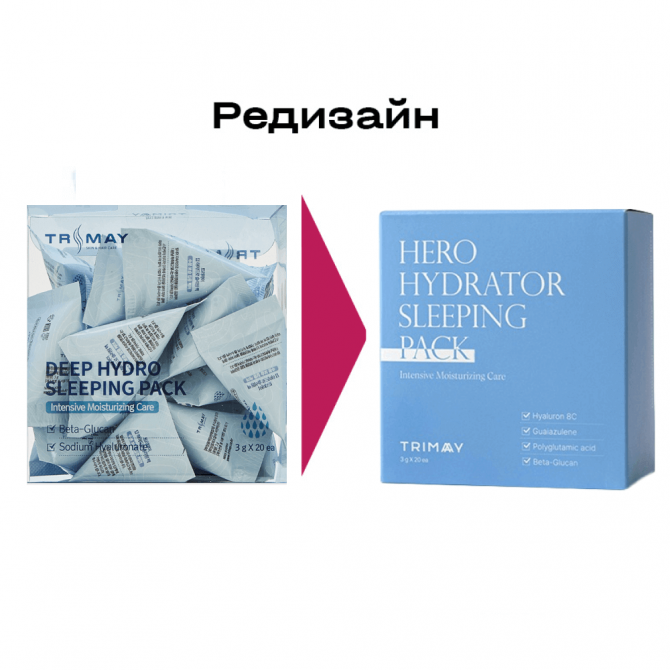 Інтенсивно зволожуюча нічна маска Trimay Hero Hydrator Sleeping Pack 3 г купити в Україні 3
