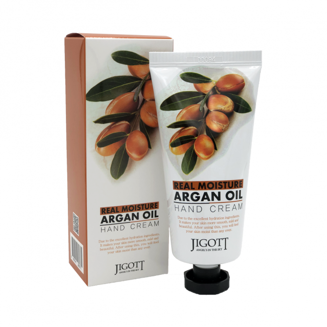 Зволожуючий крем для рук з аргановою олією JIGOTT Real Moisture Hand Cream Argan Oil 100 мл купити в Україні