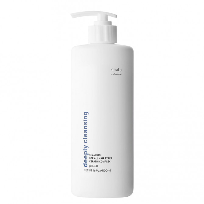 Шампунь для глубокого очищения волос и кожи головы Scalp Deeply Cleansing Shampoo For All Hair Types Keratin Complex 500 мл купить в Украине