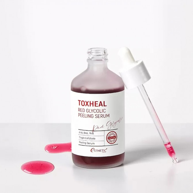 Пилинг-сыворотка с гликолевой кислотой ESTHETIC HOUSE Toxheal Red Glycolic Peeling Serum 100 мл купить в Украине 2