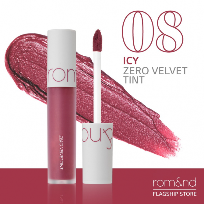Матовый тинт для губ, rom&nd, Zero Velvet Tint #08 Icy купить в Украине Матовый тинт для губ, rom&nd, Zero Velvet Tint #08 Icy купить в Украине