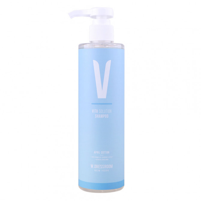 Питательный шампунь с витаминами и натуральными экстрактами, W.DRESSROOM, Vita Solution Shampoo No.97, April Cotton, 300 мл купить в Украине Питательный шампунь с витаминами и натуральными экстрактами, W.DRESSROOM, Vita Solution Shampoo No.97, April Cotton, 300 мл купить в Украине