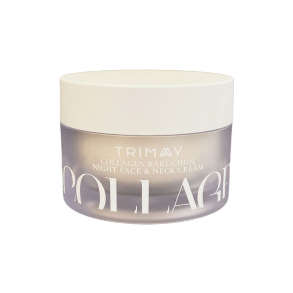 Нічний крем для шкіри обличчя та шиї з колагеном та бакучиолом Trimay Collagen Bakuchiol Night Face & Neck Cream 50 мл купити в Україні 2