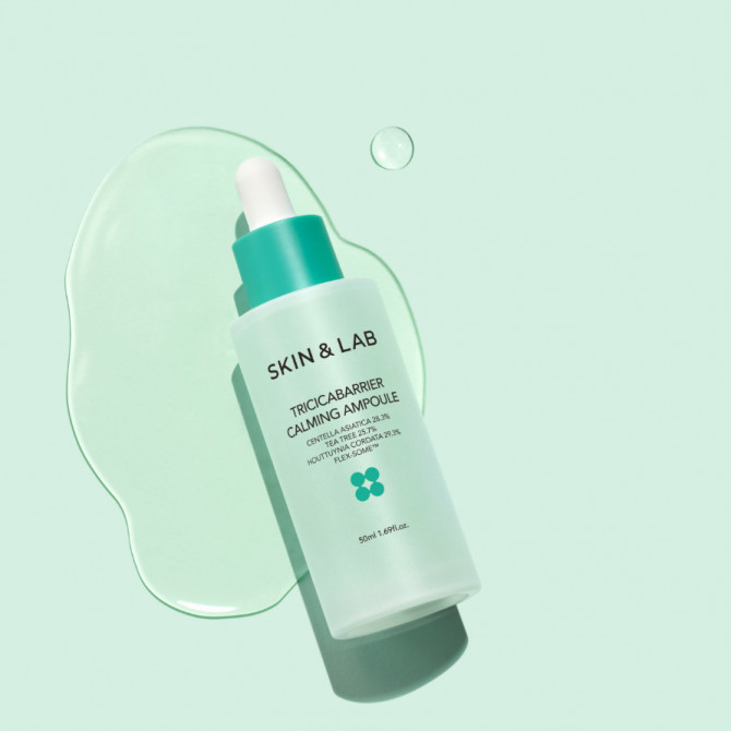 Заспокійлива сироватка з центелою та чайним деревом SKIN&LAB Tricicabarrier Calming Ampoule 50 мл купити в Україні 2
