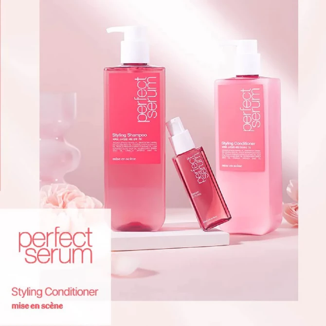 Восстанавливающий шампунь для придания объема волосам MISEENSCENE Perfect Styling Serum Shampoo 680 мл купить в Украине 3