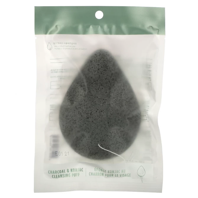 Спонж конняку для лица, The Face Shop, Charcoal & Konjaс Cleansing Puff купить в Украине Спонж конняку для лица, The Face Shop, Charcoal & Konjaс Cleansing Puff купить в Украине