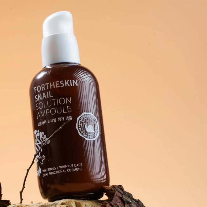 Сироватка що відновлює для обличчя з муцином равлика Fortheskin Snail Solution Ampoule 100 мл купити в Україні 3