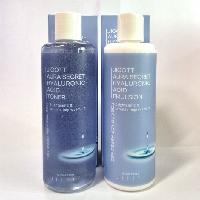 Зволожуюча емульсія з гіалуроновою кислотою JIGOTT Aura Secret Hyaluronic Acid Emulsion 300 мл купити в Україні 3