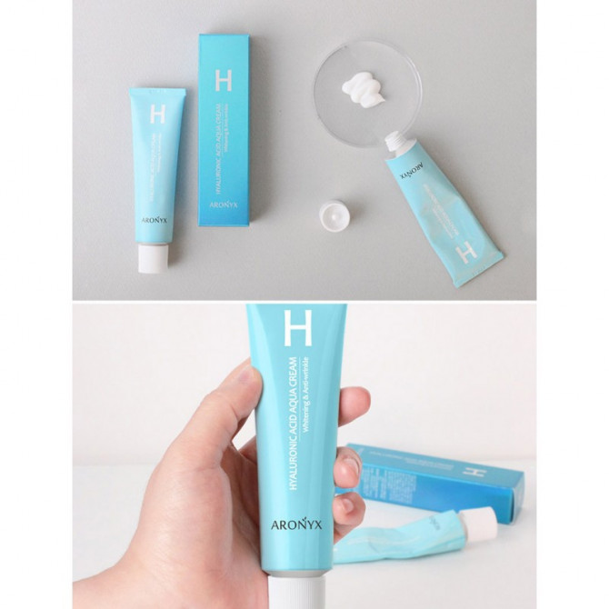 Зволожуючий крем для обличчя з гіалуроновою кислотою MEDI FLOWER Aronyx Hyaluronic Acid Aqua Cream 50 мл купити в Україні 2