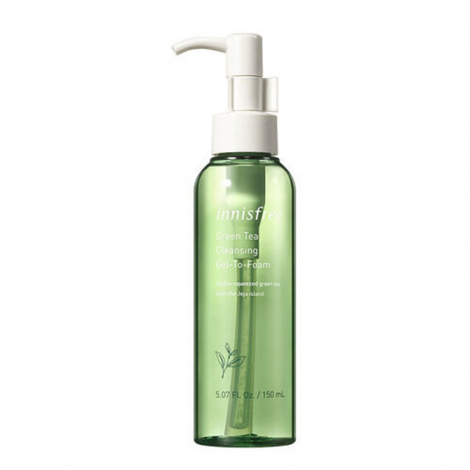 Гель-пенка для умывания с зеленым чаем, Innisfree, Green Tea Cleansing Gel-To-Foam, 150 мл купить в Украине Гель-пенка для умывания с зеленым чаем, Innisfree, Green Tea Cleansing Gel-To-Foam, 150 мл купить в Украине